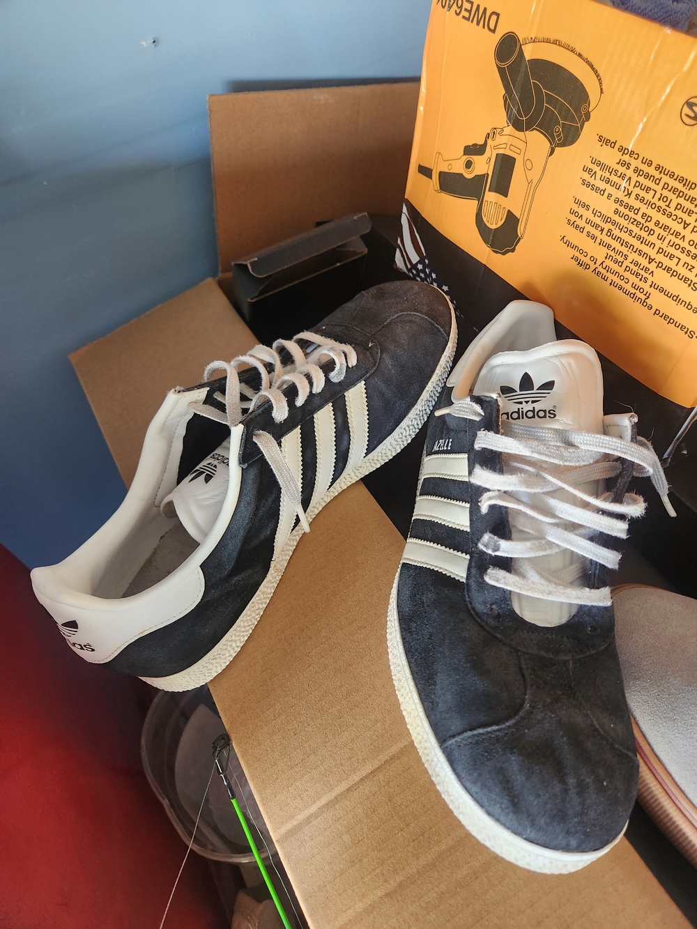 adidas Black Suede Sneakers with White Stripes